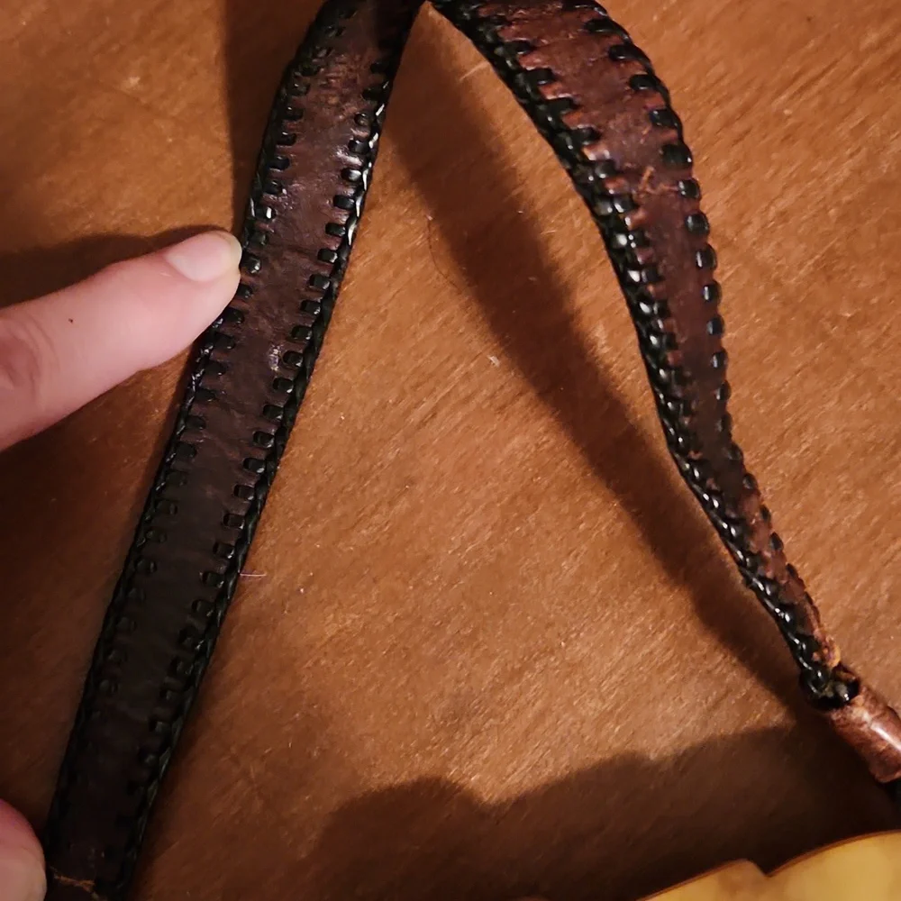 Vintage 1920s Elegant Brown Leather Handbag - Picture 4 of 12